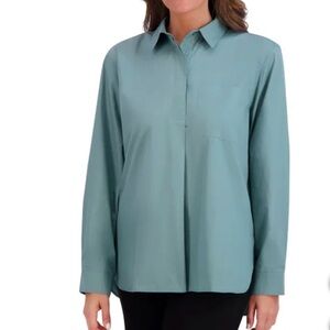 Women's Teal Button-Up Shirt